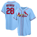 St. Louis Cardinals #28 Nolan Arenado Light Blue Fotopoulosg Alternate Official Replica Player Jersey
