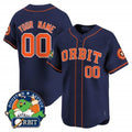 Custom Houston Astros Orbit Patch Vapor Premier Limited Jersey ¨C Navy Fotopoulosg