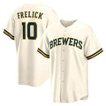 Milwaukee Brewers #10 Sal Frelick Cream Fotopoulosg Home Replica Player Jersey