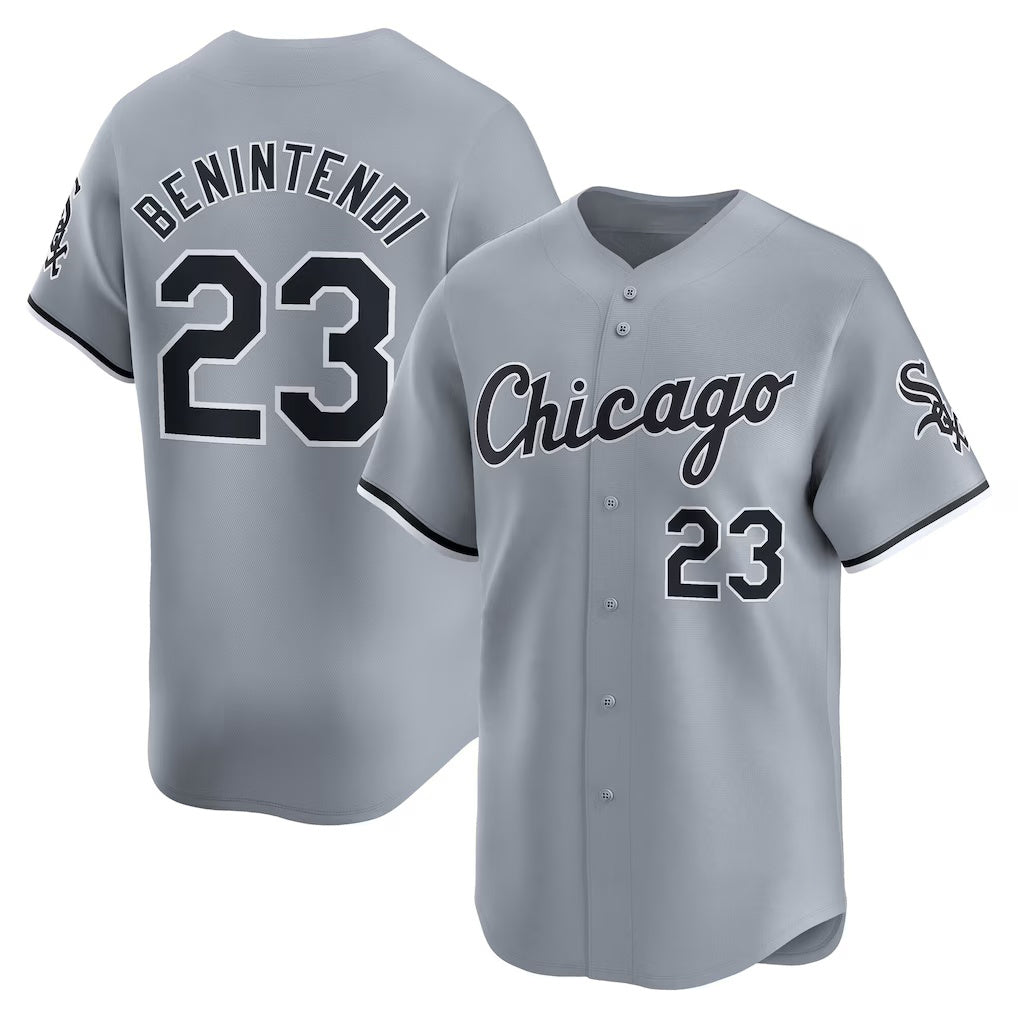 Chicago White Sox #23 Andrew Benintendi White Fotopoulosg Road Limited Player Jersey