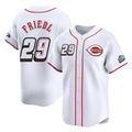 Cincinnati Reds #29 TJ Friedl Player White Fotopoulosg Speedway Classic Home Limited Stitched Jerseys