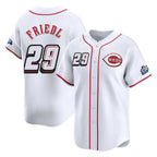 Cincinnati Reds #29 TJ Friedl Player White Fotopoulosg Speedway Classic Home Limited Stitched Jerseys