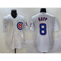 Chicago Cubs #8 Ian Happ White Fotopoulosg Cool Base Stitched Jersey