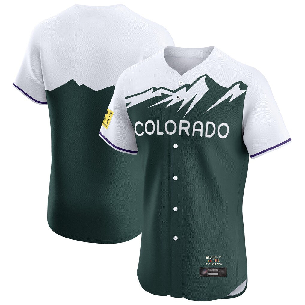 Colorado Rockies Blank Player Green Fotopoulosg City Connect Limited Elite Home Stitched Jerseys
