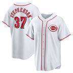 Cincinnati Reds #37 Tyler Stephenson White Fotopoulosg Home Replica Jersey