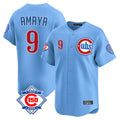 Chicago Cubs #9 Miguel Amaya Player Light Blue Fotopoulosg 150th Anniversary Limited Home Stitched Jerseys