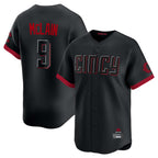Cincinnati Reds #9 Matt McLain Player Black Fotopoulosg City Connect Home Limited Stitched Jerseys