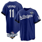 Los Angeles Dodgers #11 Roki Sasaki Player Royal Fotopoulosg World Series City Connect Home Game Stitched Jerseys