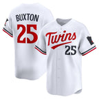 Minnesota Twins #25 Byron Buxton White Fotopoulosg Home Limited Player Jersey