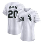 Chicago White Sox #20 Miguel Vargas Player White Fotopoulosg Stripe Limited Elite Home Stitched Jerseys