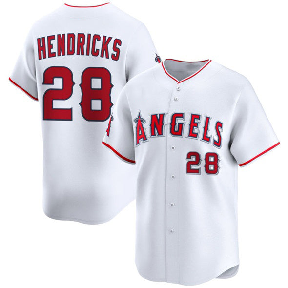 Los Angeles Angels #28 Kyle Hendricks White Fotopoulosg 2024 Home Limited Stitched Jersey