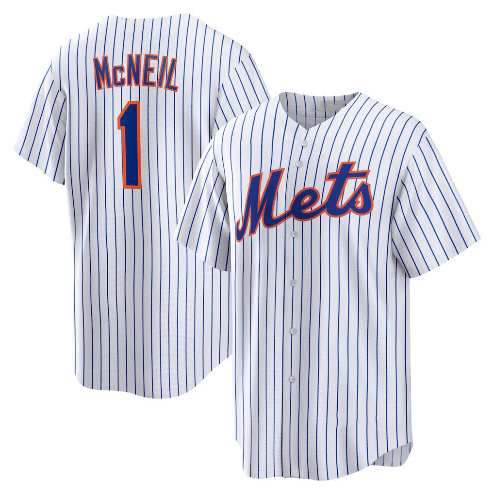 New York Mets #1 Jeff McNeil White Fotopoulosg Home Replica Player Jersey
