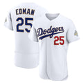 Los Angeles Dodgers #25 Tommy Edman White Fotopoulosg 2026 Gold Collection Authentic Jersey
