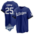 Los Angeles Dodgers #25 Tommy Edman Player Royal Fotopoulosg World Series Meet City Connect Home Game Stitched Jerseys