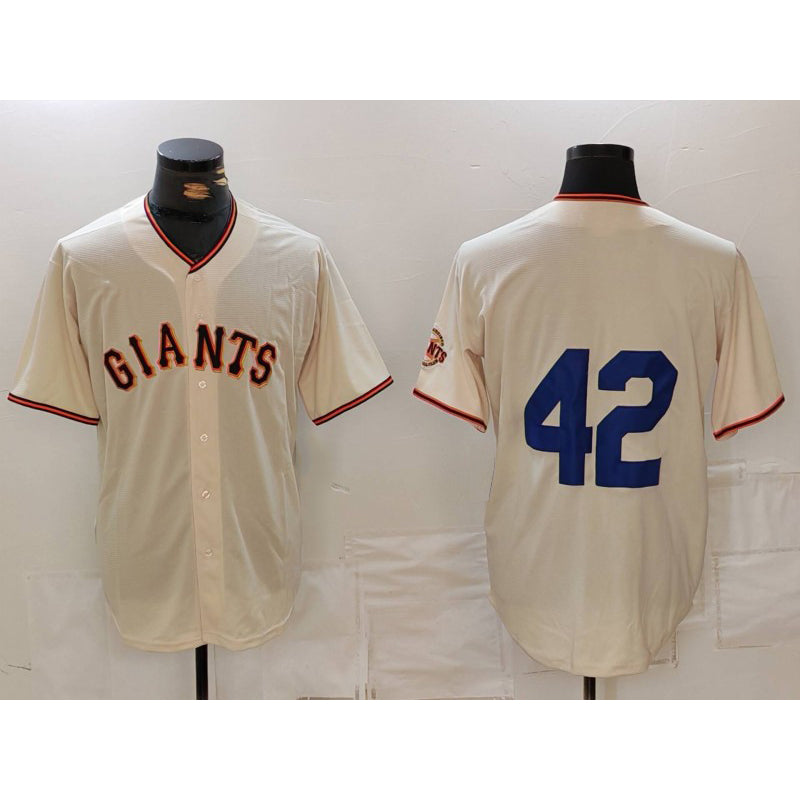 San Francisco Giants #42 Jackie Robinson Cream Fotopoulosg Limited Stitched Cool Base Jersey