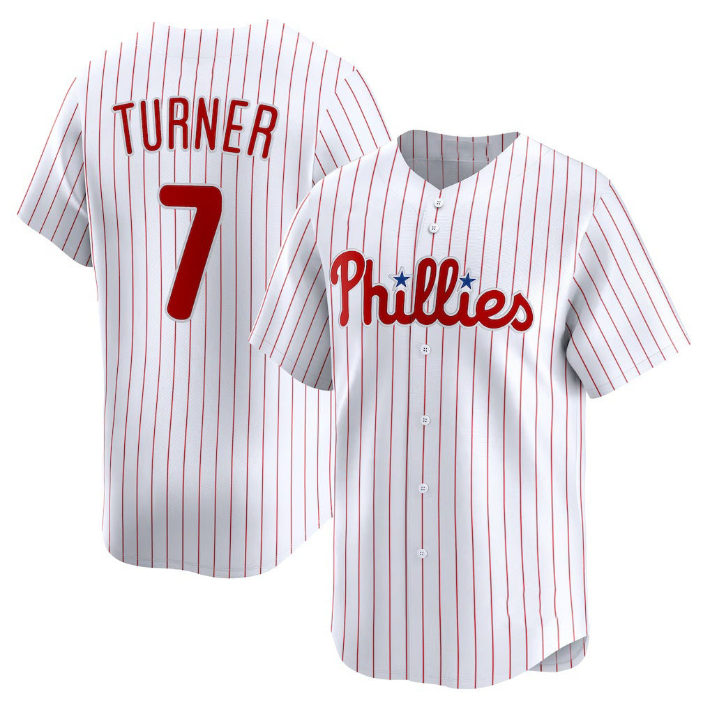 Philadelphia Phillies #7 Trea Turner White Fotopoulosg Home Limited Player Jersey