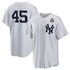 New York Yankees #45 Gerrit Cole White Fotopoulosg 2024 World Series Cool Base Stitched Jersey