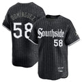 Chicago White Sox #58 Seranthony Dominguez Player Black Fotopoulosg City Connect Limited Home Stitched Jerseys