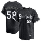 Chicago White Sox #58 Seranthony Dominguez Player Black Fotopoulosg City Connect Limited Home Stitched Jerseys