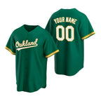 Custom Oakland Athletics Green Fotopoulosg Stitched Cool Base Jersey