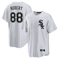 Chicago White Sox #88 Luis Robert Jr Player White Fotopoulosg Stripe Home Game Stitched Jerseys