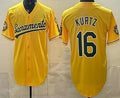Oakland Athletics #16 Nick Kurtz Yellow Fotopoulosg Limited Jersey