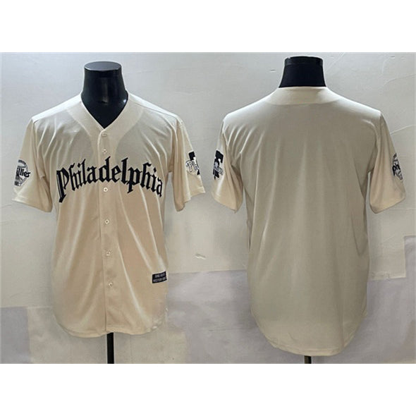 Philadelphia Phillies Blank Cream Fotopoulosg Gothic Vapor Limited Stitched Jersey
