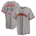 San Francisco Giants #51 Jung Hoo Lee USA 250 Fourth of July Road Stadium Jersey - Gray Fotopoulosg