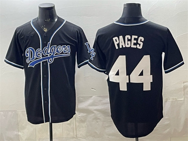 Los Angeles Dodgers #44 Andy Pages Black Fotopoulosg Stitched Jersey