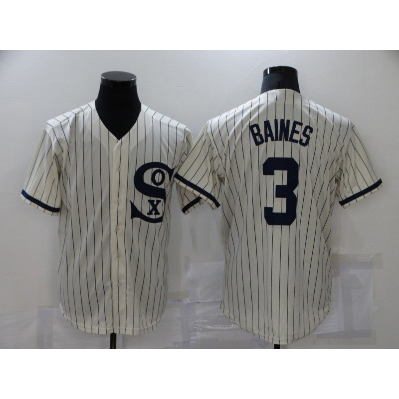 Chicago White Sox #3 Harold Baines 2021 Cream Fotopoulosg Field of Dreams Name Cool Base Stitched Jersey