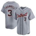 Detroit Tigers #3 Alan Trammell Player Gray Fotopoulosg Home Limited Stitched Jerseys