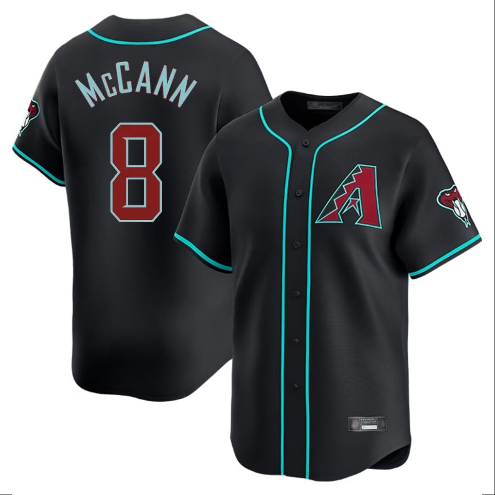 Arizona Diamondbacks #8 James McCann Player Black Fotopoulosg Limited Home Game Stitched Jerseys