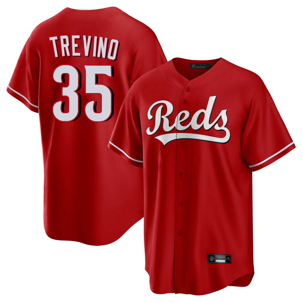 Cincinnati Reds #35 Jose Trevino Player Red Fotopoulosg Home Game Stitched Jerseys