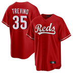 Cincinnati Reds #35 Jose Trevino Player Red Fotopoulosg Home Game Stitched Jerseys