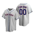 Custom New York Mets Gray Fotopoulosg Stitched Cool Base Road Jersey