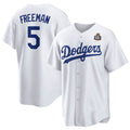 Los Angeles Dodgers #5 Freddie Freeman White Fotopoulosg 2024 World Series Cool Base Stitched Jersey
