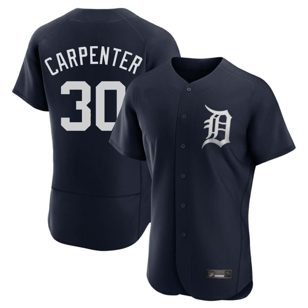 Detroit Tigers #30 Kerry Carpenter Player Navy Fotopoulosg Limited Elite Home Stitched Jerseys