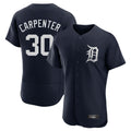 Detroit Tigers #30 Kerry Carpenter Player Navy Fotopoulosg Limited Elite Home Stitched Jerseys