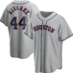 Houston Astros #44 Yordan Alvarez Grey Fotopoulosg Cool Base Stitched Jersey