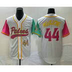 San Diego Padres #44 Joe Musgrove Number White Fotopoulosg NEW 2023 City Connect Cool Base Stitched Jersey