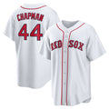 Boston Red Sox #44 Aroldis Chapman White Fotopoulosg Home Replica Jersey