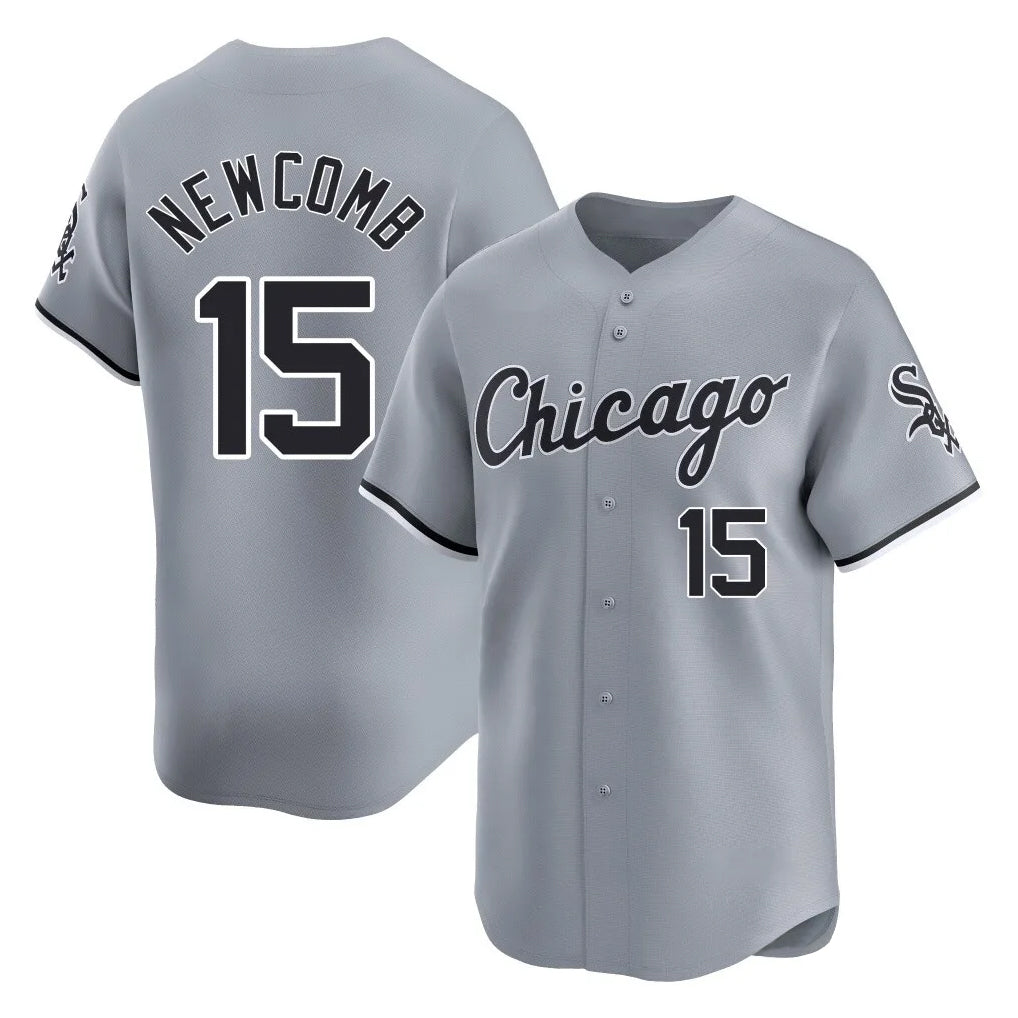 Chicago White Sox #15 Sean Newcomb Player Gray Fotopoulosg Road Limited Home Stitched Jerseys