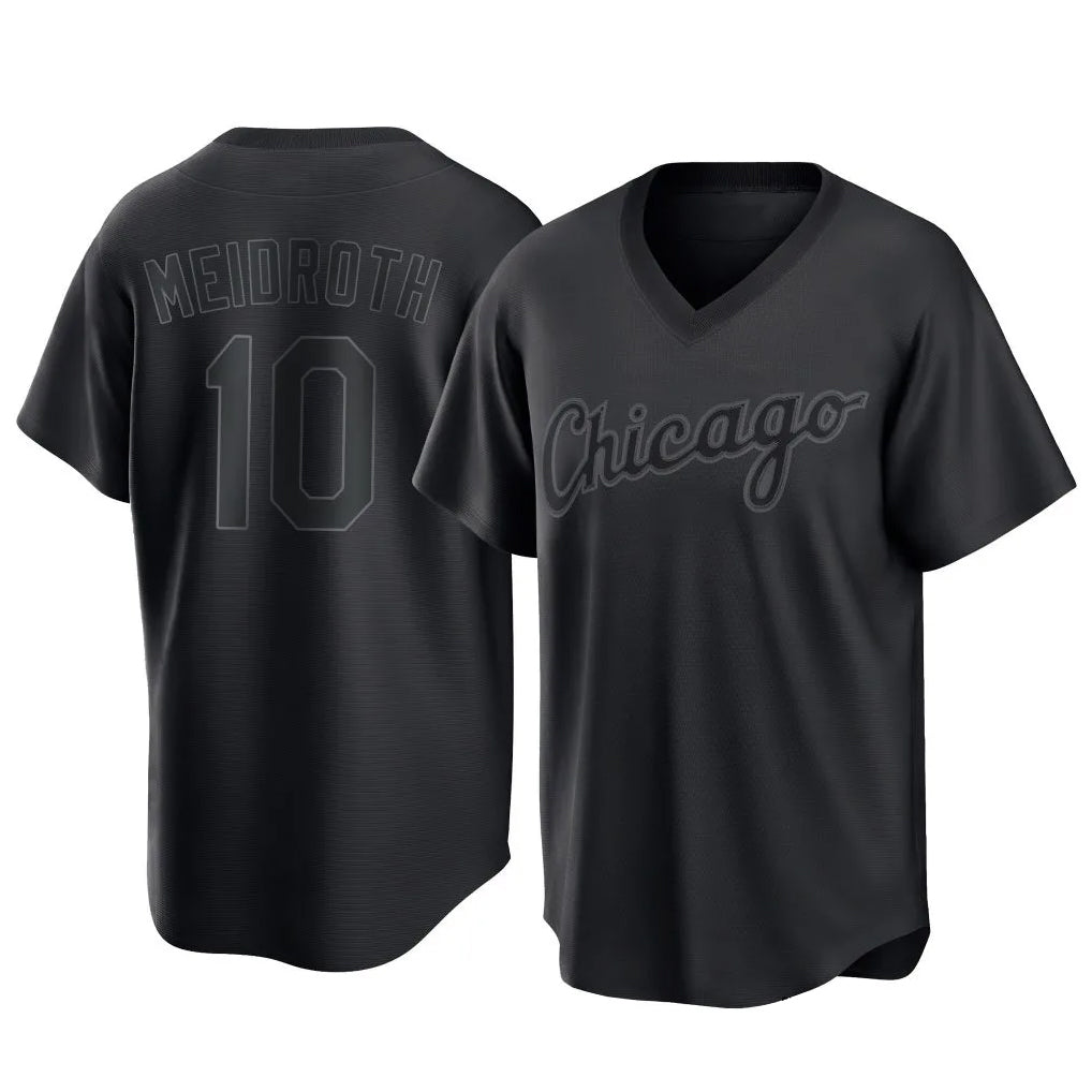 Chicago White Sox #10 Chase Meidroth Player Black Fotopoulosg T-shirt Home Game Stitched Jerseys