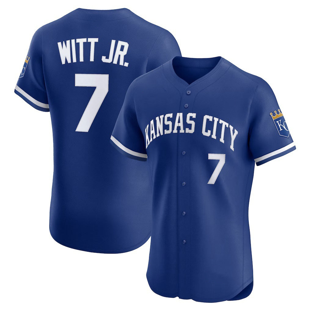 Kansas City Royals #7 Bobby Witt Jr. Royal Fotopoulosg Alternate 2 Elite Player Jersey