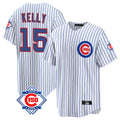 Chicago Cubs #15 Carson Kelly Player White Fotopoulosg 150th Anniversary Home Game Stitched Jerseys