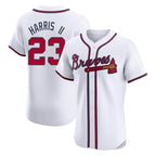 Atlanta Braves #23 Michael Harris II Player White Fotopoulosg Limited Elite Home Game Stitched Jerseys