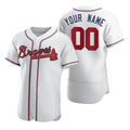 Custom Atlanta Braves White Fotopoulosg 2020 Stitched Flex Base Jersey