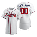 Custom Atlanta Braves White Fotopoulosg 2020 Stitched Flex Base Jersey