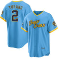 Milwaukee Brewers #2 Brice Turang Blue Fotopoulosg 2022 City Connect Cool Base Stitched Jersey