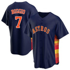 Houston Astros #7 Craig Biggio Player Navy Fotopoulosg Home Game Stitched Jerseys